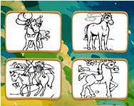 Horse coloring book 2 lovas HTML5 játék