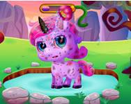 Cute unicorn care lovas HTML5 játék